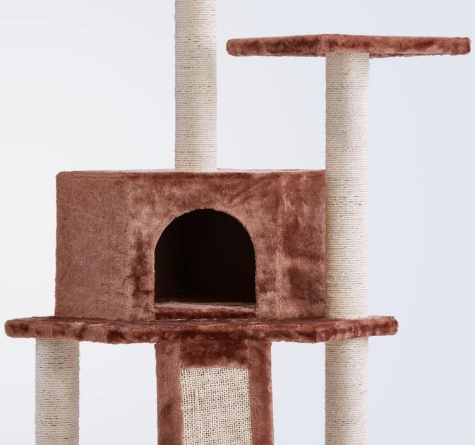 Frisco 52-in Faux Fur Cat Tree & Condo 6 Frisco 52-in Faux Fur Cat Tree & Condo - Image 4