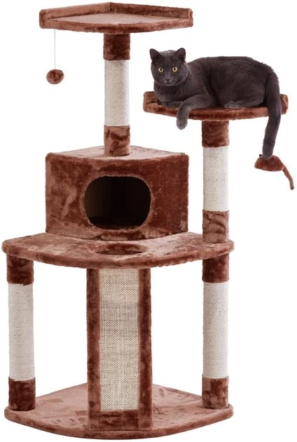 Frisco 48-in Faux Fur Cat Tree & Condo 3 Frisco 48-in Faux Fur Cat Tree & Condo