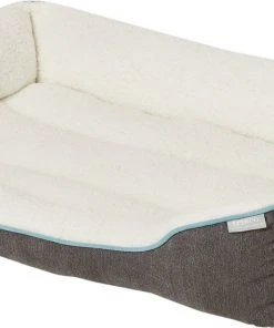 Frisco Sherpa Rectangular Bolster Dog Bed, Gray -Frisco Sales 2024 129483 PT2. SY630 V1566334964