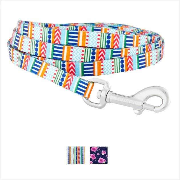 Frisco Patterned Polyester Dog Leash, Geo Graphic Print, X-Small: 6-ft long, 3/8-in wide Frisco Patterned Polyester Dog Leash -Frisco Sales 2024 137711 MAIN. SY630 V1568758938