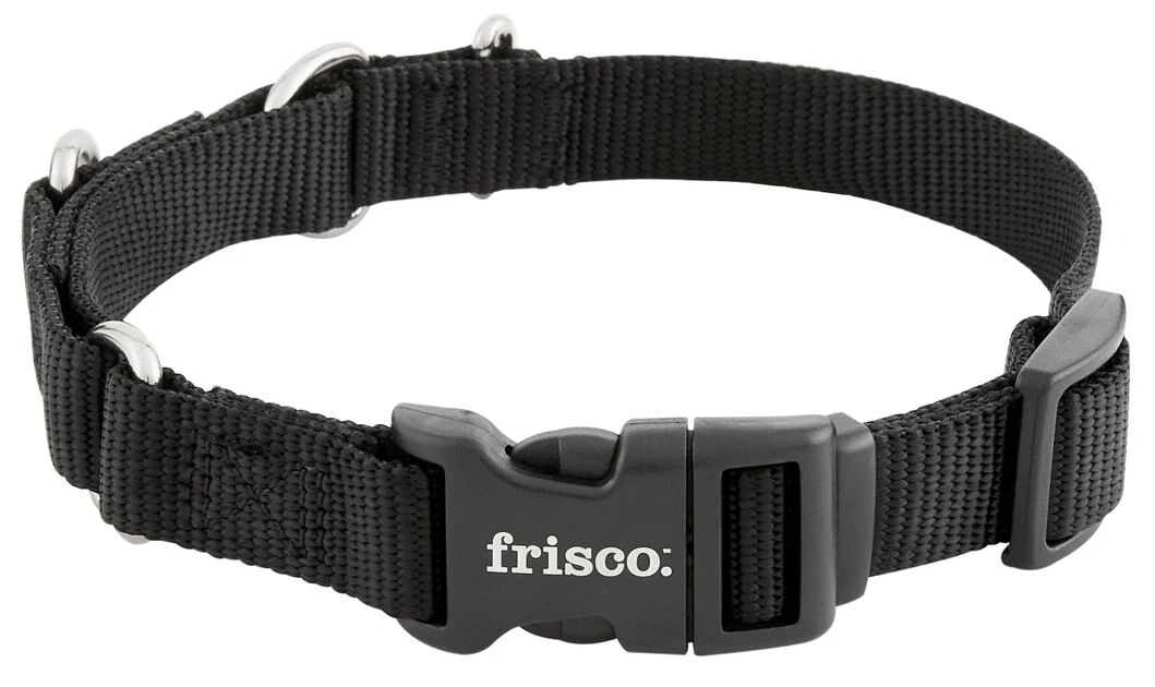 Frisco Solid Nylon Martingale Dog Collar with Buckle, Black, Small: 14 to 17-in neck, 3/4-in wide Frisco Solid Nylon Martingale Dog Collar with Buckle -Frisco Sales 2024 139159 PT3. SY630 V1620069730