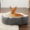 Frisco Sherpa Hexagon Bolster Cat & Dog Bed -Frisco Sales 2024 144813 MAIN. SY630 V1566936169