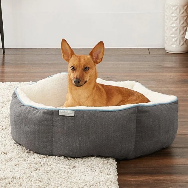 Frisco Sherpa Hexagon Bolster Cat & Dog Bed, Gray, Small Frisco Sherpa Hexagon Bolster Cat & Dog Bed -Frisco Sales 2024 144813 MAIN. SY630 V1566936169