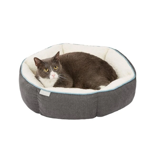 Frisco Sherpa Hexagon Bolster Cat & Dog Bed, Gray, Small Frisco Sherpa Hexagon Bolster Cat & Dog Bed -Frisco Sales 2024 144813 PT5. SY630 V1578443391
