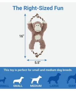 Frisco Plush with Rope Squeaking Monkey Dog Toy -Frisco Sales 2024 147067 PT3. SY630 V1542751619