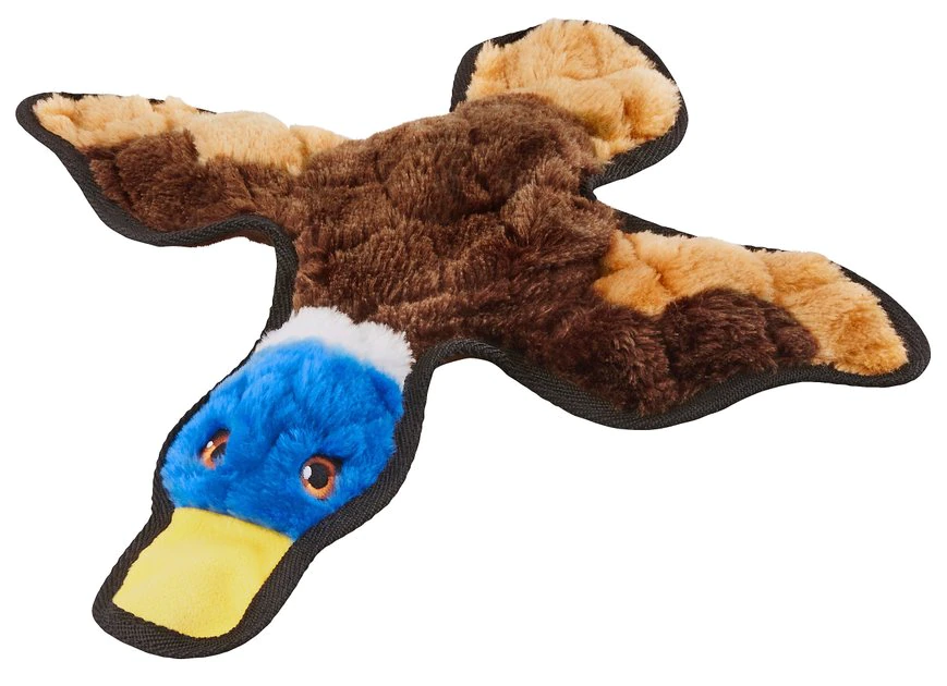 Frisco Flat Plush Squeaking Duck Dog Toy 3 Frisco Flat Plush Squeaking Duck Dog Toy