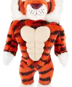 Frisco Muscle Plush Squeaking Tiger Dog Toy