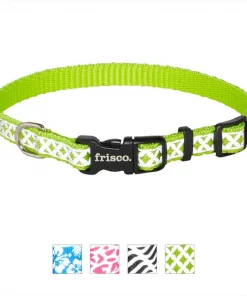 Frisco Patterned Polyester Reflective Dog Collar
