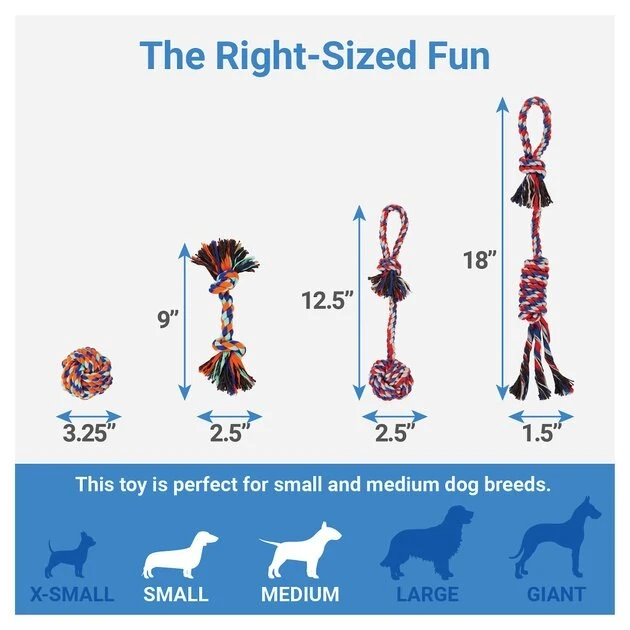 Frisco Rope Multipack for Small to Medium Dog Toys, 4 count 4 Frisco Rope Multipack for Small to Medium Dog Toys, 4 count - Image 2