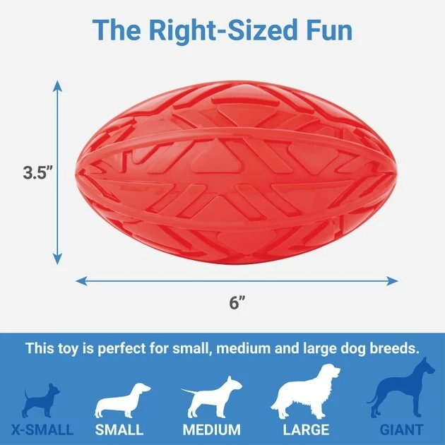 Frisco Squeaky Football Dog Toy 4 Frisco Squeaky Football Dog Toy - Image 2