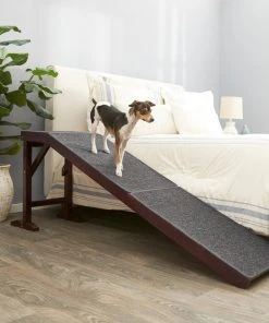 Frisco Deluxe Wooden Carpeted Cat & Dog Ramp