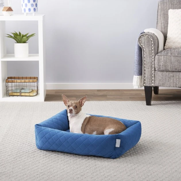 Frisco Velvet Rectangular Bolster Cat & Dog Bed 3 Frisco Velvet Rectangular Bolster Cat & Dog Bed