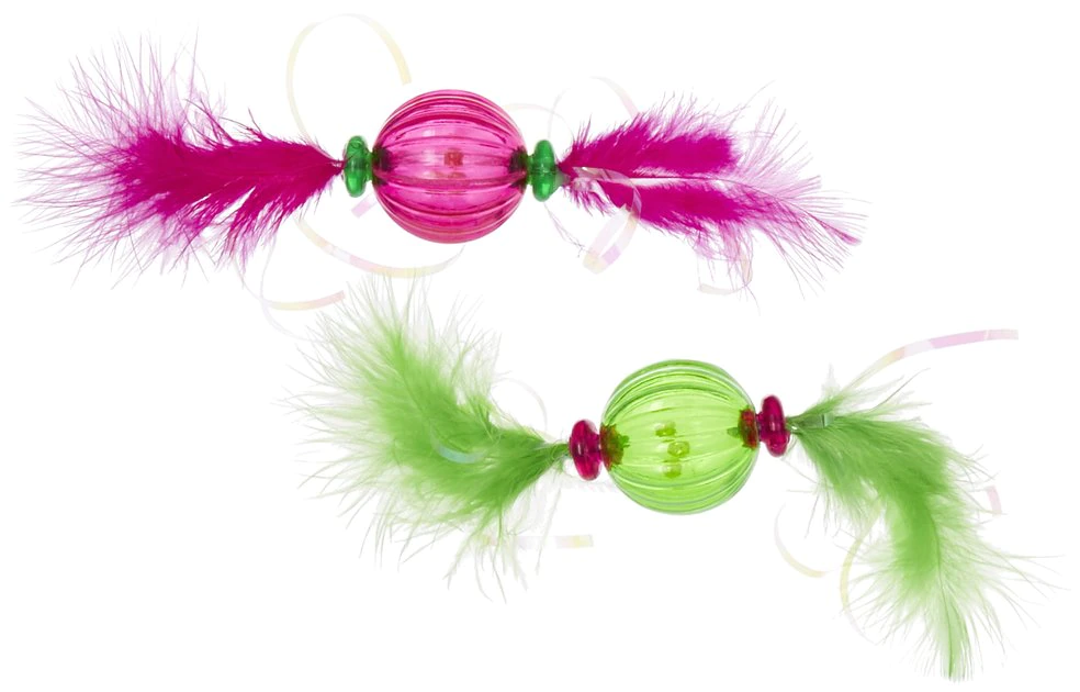 Frisco Paw & Play Feather Ball Cat Toy 3 Frisco Paw & Play Feather Ball Cat Toy