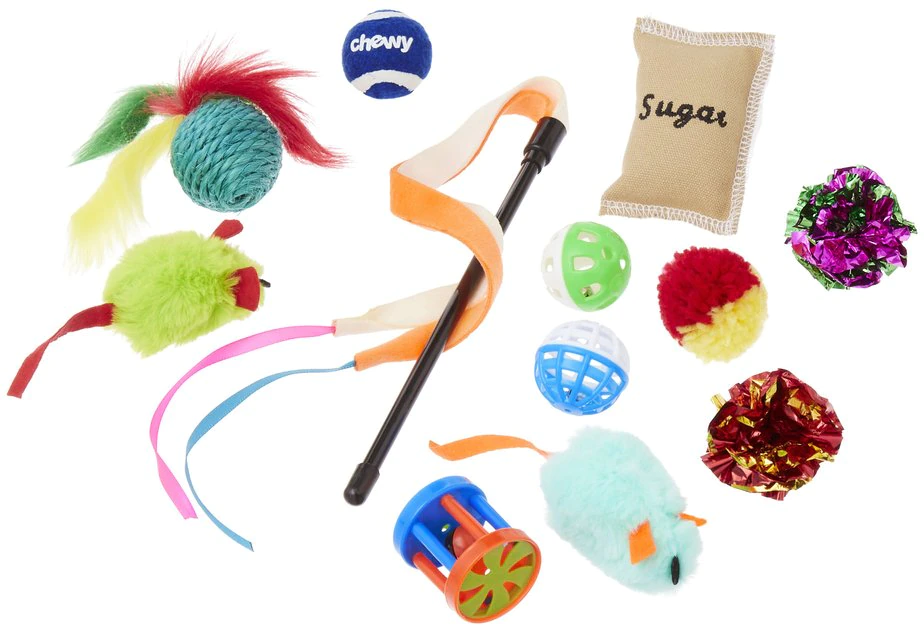 Frisco Plush, Teaser & Ball Variety Pack Cat Toy with Catnip, 12 count 3 Frisco Plush, Teaser & Ball Variety Pack Cat Toy with Catnip, 12 count