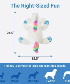 Frisco Plush Squeaking Jumbo Unicorn Dog Toy -Frisco Sales 2024 174691 PT1. SY630 V1574719128