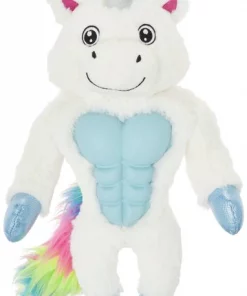 Frisco Muscle Plush Squeaking Unicorn Dog Toy
