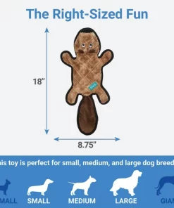 Frisco Flat Plush Squeaking Beaver Dog Toy -Frisco Sales 2024 174729 PT1. SY630 V1589221280