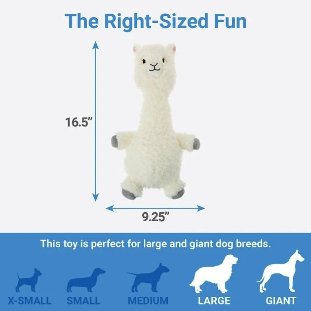 Frisco Bobberz Plush Squeaking Llama Dog Toy 4 Frisco Bobberz Plush Squeaking Llama Dog Toy - Image 2