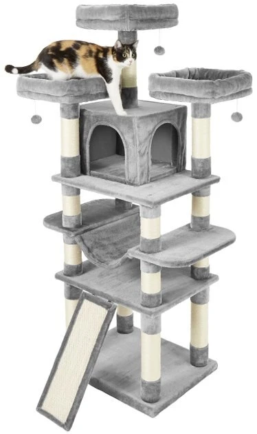 Frisco 68-in Faux Fur Cat Tree & Condo, Gray Frisco 68-in Faux Fur Cat Tree & Condo -Frisco Sales 2024 180383 PT5. SY630 V1584453421