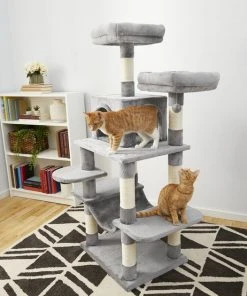Frisco 59-in Faux Fur Cat Tree & Condo