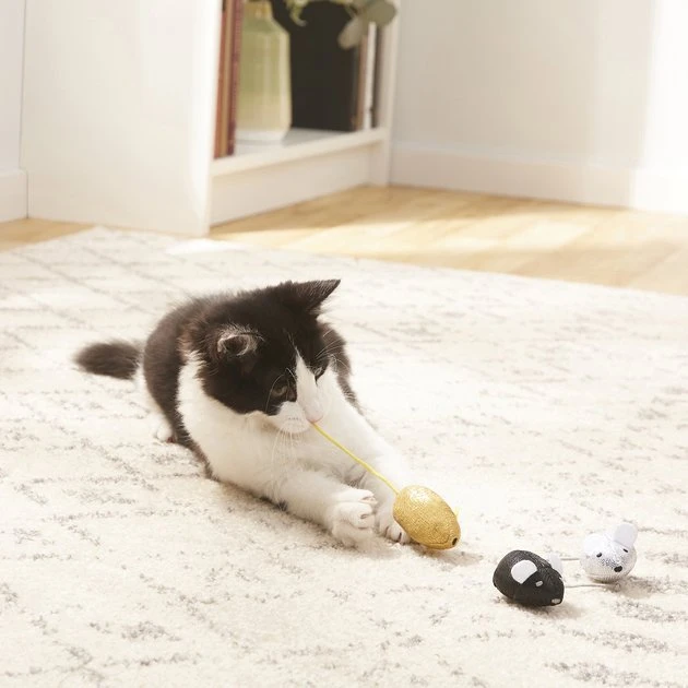 Frisco Sparkle Mice Cat Toy with Catnip, 3-pack 5 Frisco Sparkle Mice Cat Toy with Catnip, 3-pack - Image 3