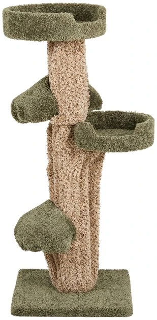 Frisco 49-in Tree-Shaped Real Carpet Wooden Cat Tree 5 Frisco 49-in Tree-Shaped Real Carpet Wooden Cat Tree - Image 3
