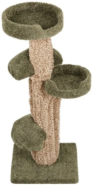 Frisco 49-in Tree-Shaped Real Carpet Wooden Cat Tree 6 Frisco 49-in Tree-Shaped Real Carpet Wooden Cat Tree - Image 4