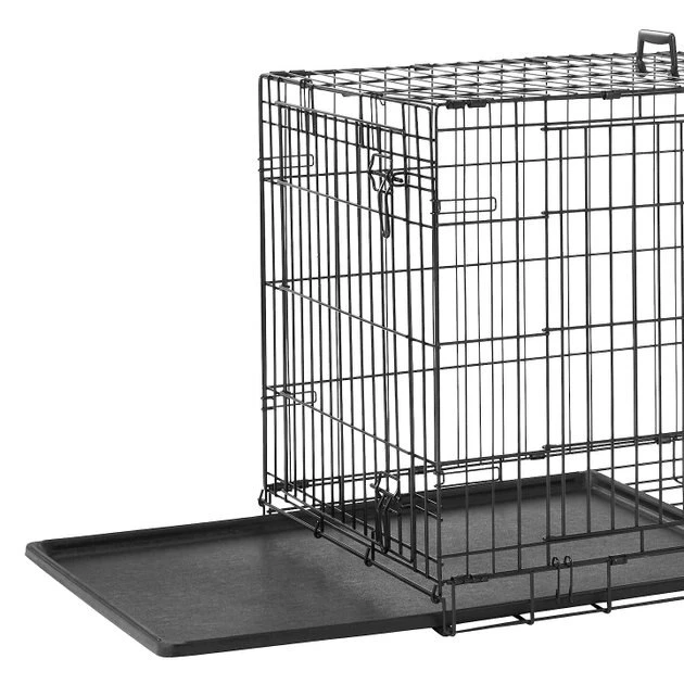 Frisco Heavy Duty Fold & Carry Double Door Collapsible Wire Dog Crate & Mat Kit 7 Frisco Heavy Duty Fold & Carry Double Door Collapsible Wire Dog Crate & Mat Kit - Image 5