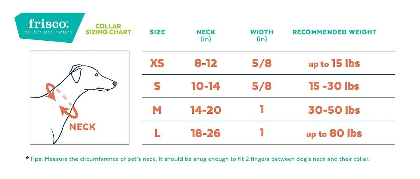 Frisco Solid Polyester Reflective Dog Collar 4 Frisco Solid Polyester Reflective Dog Collar - Image 2