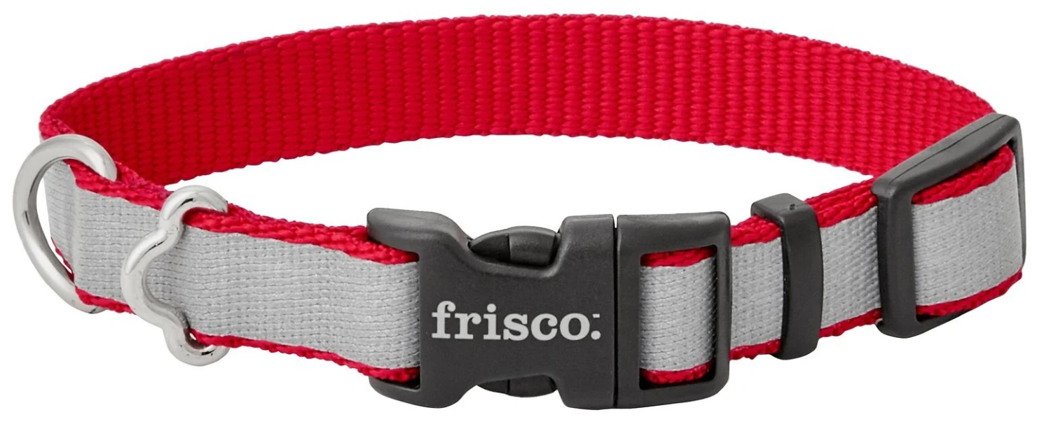 Frisco Solid Polyester Reflective Dog Collar 6 Frisco Solid Polyester Reflective Dog Collar - Image 4