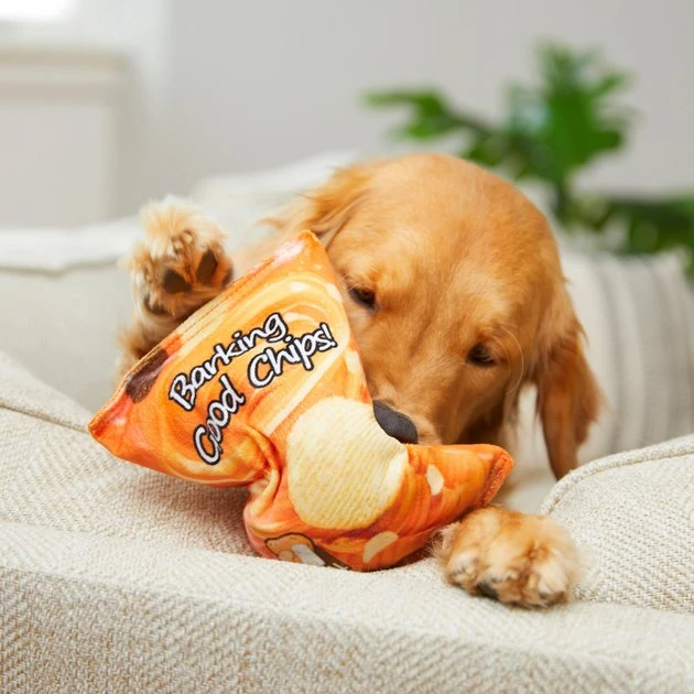 Frisco Bag of Chips Plush Squeaky Dog Toy 6 Frisco Bag of Chips Plush Squeaky Dog Toy - Image 4