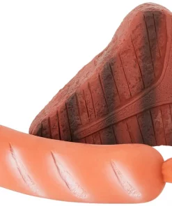 Frisco T-Bone Steak & Sausage Latex Dog Toy, 2-pack