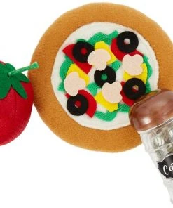 Frisco Plush Pizza Party Cat Toy with Catnip Shake Cat Toy, 3 pack