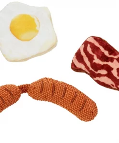 Frisco Plush Bacon, Egg, & Sausage Cat Toy with Catnip