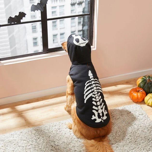 Frisco Glow in the Dark Skeleton Dog & Cat Hoodie 8 Frisco Glow in the Dark Skeleton Dog & Cat Hoodie - Image 6