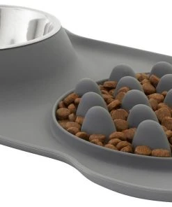 Frisco Silicone Slow Feeder Mat with Stainless Steel Bowl, 1.75 Cups -Frisco Sales 2024 215983 PT2. SY630 V1591020078
