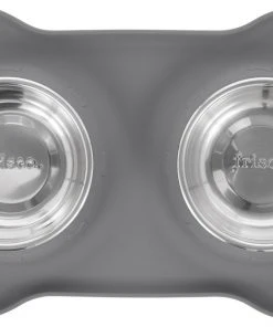 Frisco Double Stainless Steel Pet Bowl with Silicone Mat -Frisco Sales 2024 215988 PT3. SY630 V1591020077