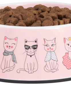 Frisco Pink Cute Cats Melamine Cat Bowl, 1.5 Cup -Frisco Sales 2024 216043 PT2. SY630 V1591020680