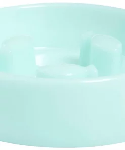 Frisco Fish Shaped Ridges Slow Feed Bowl, Light Blue, 1.25 cups