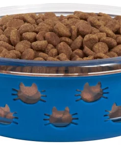 Frisco Cat Design Glass Bowl with Silicone Sleeve, 1.5 Cups -Frisco Sales 2024 216057 PT2. SY630 V1591021026