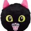 Frisco Black Cat Round Plush Squeaky Dog Toy