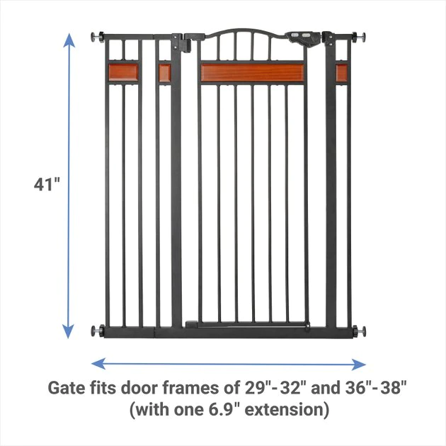 Frisco Wood Accents Extra Tall Auto-close Dog Gate, 41-in 4 Frisco Wood Accents Extra Tall Auto-close Dog Gate, 41-in - Image 2
