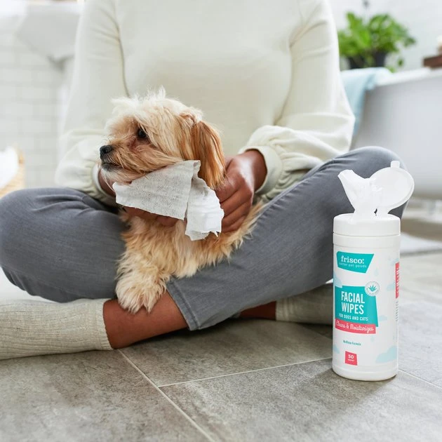 Frisco Dog & Cat Facial Grooming Wipes, Unscented 4 Frisco Dog & Cat Facial Grooming Wipes, Unscented - Image 2