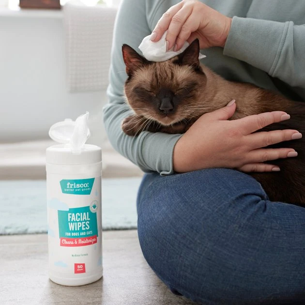 Frisco Dog & Cat Facial Grooming Wipes, Unscented 5 Frisco Dog & Cat Facial Grooming Wipes, Unscented - Image 3