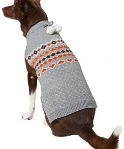 Frisco Fall Hearts with Pom Pom Dog & Cat Sweater