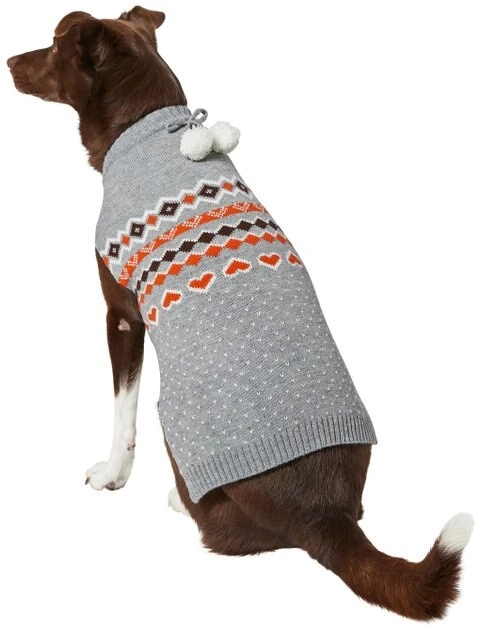 Frisco Fall Hearts with Pom Pom Dog & Cat Sweater, Large Frisco Fall Hearts with Pom Pom Dog & Cat Sweater -Frisco Sales 2024 223773 MAIN. SY630 V1598658211