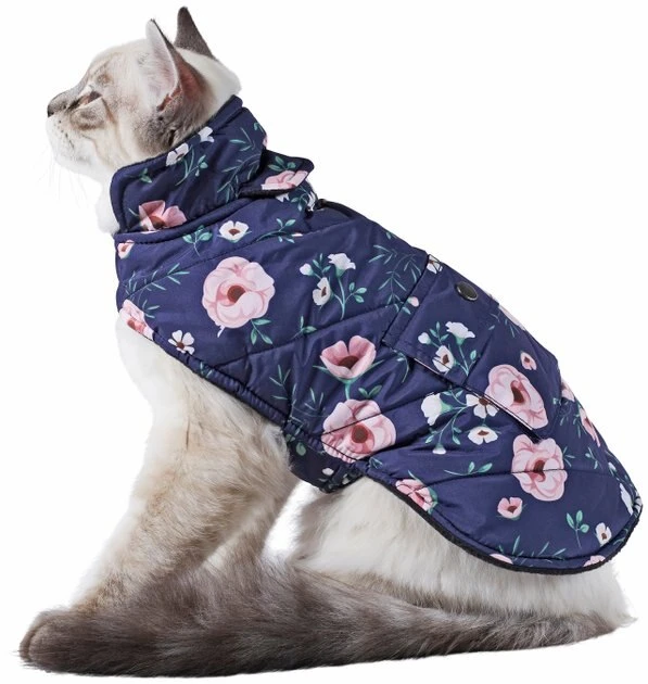 Frisco Patterned Floral Insulated Dog & Cat Puffer Coat 5 Frisco Patterned Floral Insulated Dog & Cat Puffer Coat - Image 3