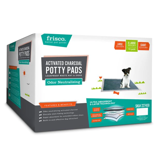 Frisco Extra Large Charcoal Dog Training & Potty Pads, 28 x 34-in, 75 count, Unscented Frisco Extra Large Charcoal Dog Training & Potty Pads, 28 x 34-in, Unscented -Frisco Sales 2024 227459 MAIN. SY630 V1613429792