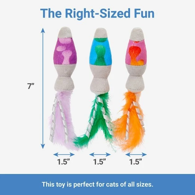 Frisco Retro Lava Lamp Plush Cat Toy with Catnip 4 Frisco Retro Lava Lamp Plush Cat Toy with Catnip - Image 2