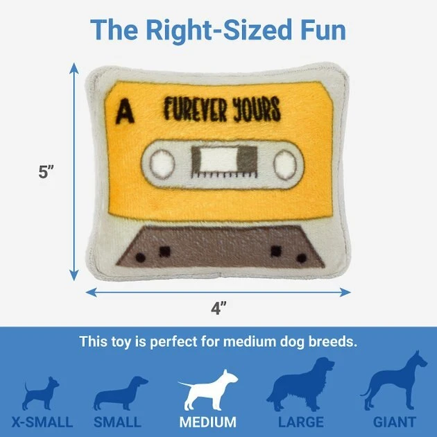 Frisco Retro Cassette Dense Foam Squeaky Dog Toy 4 Frisco Retro Cassette Dense Foam Squeaky Dog Toy - Image 2